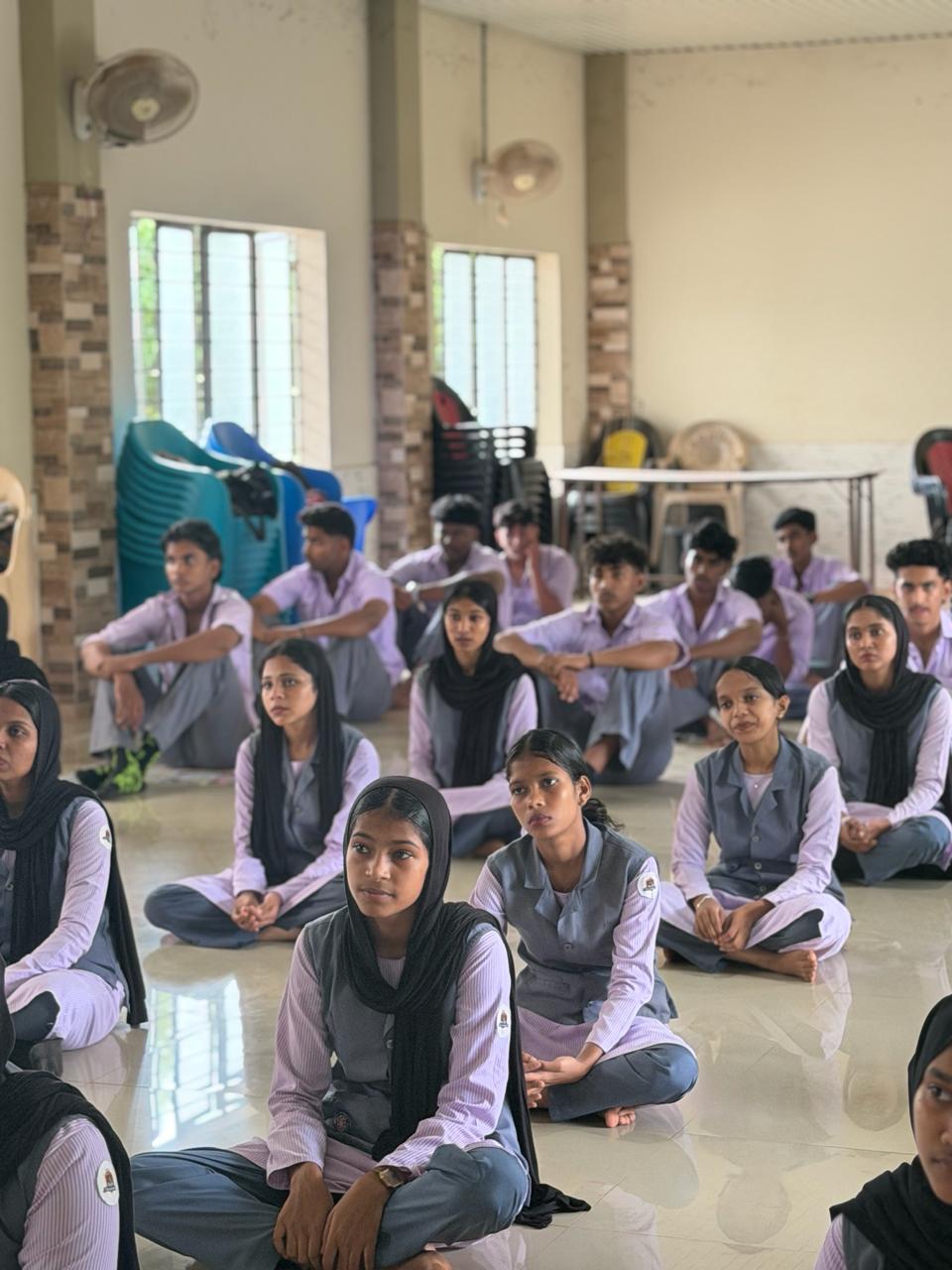 Campus cleaning drive after the yoga session.